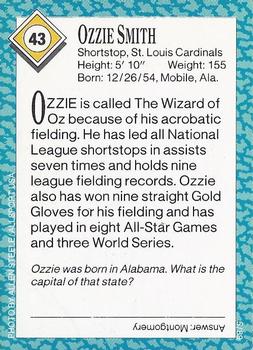 1989 Sports Illustrated for Kids #43 Ozzie Smith Back
