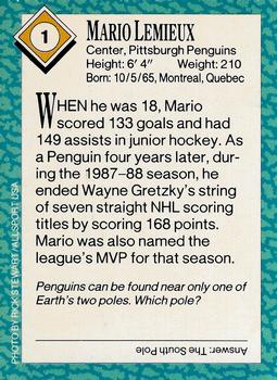 1989 Sports Illustrated for Kids #1 Mario Lemieux Back