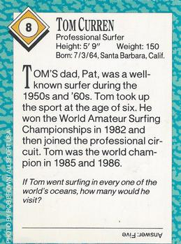 1989 Sports Illustrated for Kids #8 Tom Curren Back