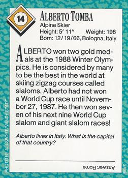 1989 Sports Illustrated for Kids #14 Alberto Tomba Back
