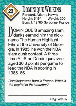 1989 Sports Illustrated for Kids #23 Dominique Wilkins Back
