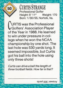 1989 Sports Illustrated for Kids #50 Curtis Strange Back