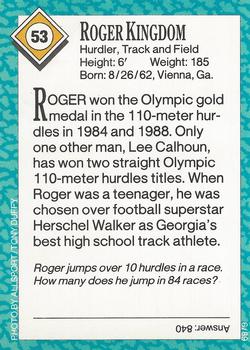 1989 Sports Illustrated for Kids #53 Roger Kingdom Back