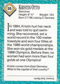 1989 Sports Illustrated for Kids #55 Kristin Otto Back