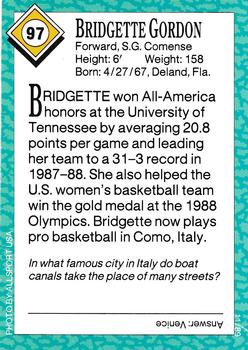 1989 Sports Illustrated for Kids #97 Bridgette Gordon Back