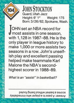 1989 Sports Illustrated for Kids #104 John Stockton Back