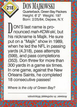 1991 Sports Illustrated for Kids #218 Don Majkowski Back