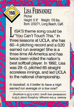 1993 Sports Illustrated for Kids #150 Lisa Fernandez Back