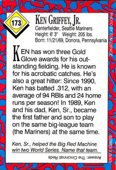 1993 Sports Illustrated for Kids #173 Ken Griffey, Jr. Back