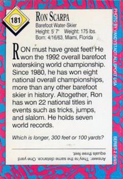 1993 Sports Illustrated for Kids #181 Ron Scarpa Back