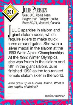 1993 Sports Illustrated for Kids #201 Julie Parisien Back