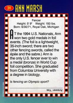 1994 Sports Illustrated for Kids #314 Ann Marsh Back