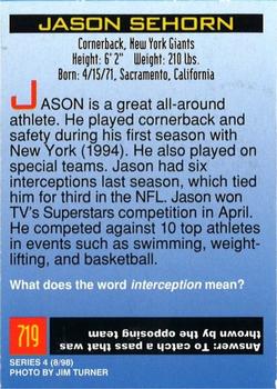1998 Sports Illustrated for Kids #719 Jason Sehorn Back