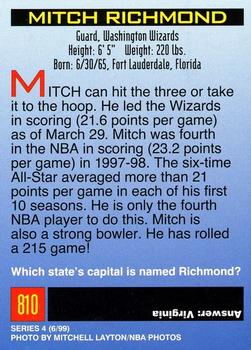 1999 Sports Illustrated for Kids #810 Mitch Richmond Back