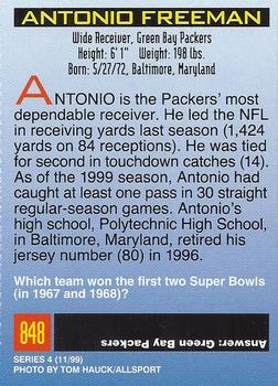 1999 Sports Illustrated for Kids #848 Antonio Freeman Back