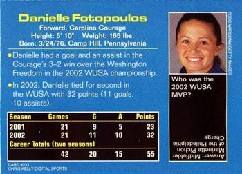 2003 Sports Illustrated for Kids #233 Danielle Fotopoulos Back