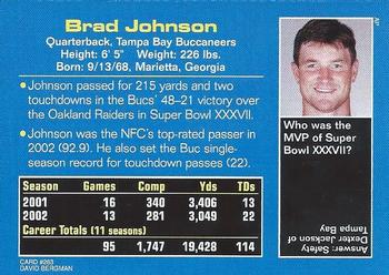 2003 Sports Illustrated for Kids #263 Brad Johnson Back