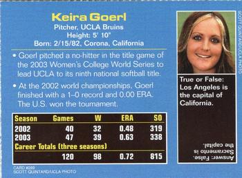 2003 Sports Illustrated for Kids #289 Keira Goerl Back