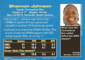 2003 Sports Illustrated for Kids #305 Shannon Johnson Back