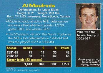 2003 Sports Illustrated for Kids #321 Al MacInnis Back