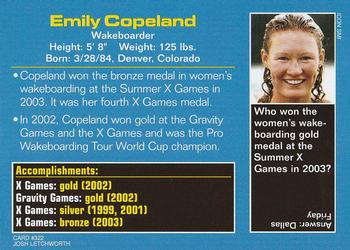 2003 Sports Illustrated for Kids #322 Emily Copeland Back