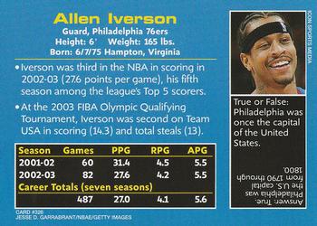 2003 Sports Illustrated for Kids #326 Allen Iverson Back