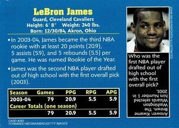2004 Sports Illustrated for Kids #392 LeBron James Back