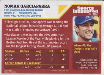 2006 Sports Illustrated for Kids #87 Nomar Garciaparra Back
