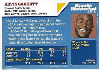 2008 Sports Illustrated for Kids #237 Kevin Garnett Back