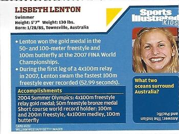 2008 Sports Illustrated for Kids #251 Lisbeth Lenton Back