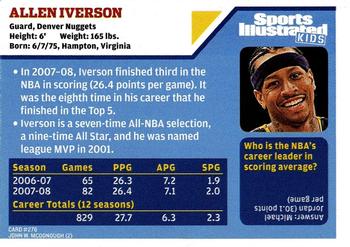 2008 Sports Illustrated for Kids #276 Allen Iverson Back