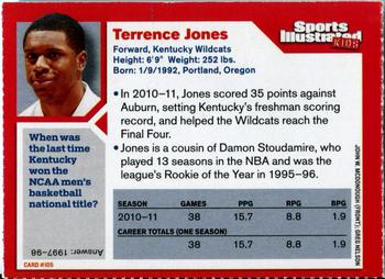2012 Sports Illustrated for Kids #105 Terrence Jones Back