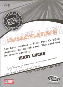 2009 Press Pass Fusion - Autographs Gold #SS-JL Jerry Lucas Back