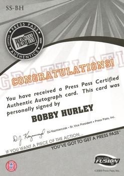 2009 Press Pass Fusion - Autographs Onyx #SS-BH Bobby Hurley Back
