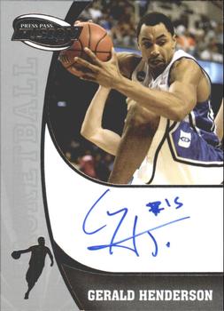 2009 Press Pass Fusion - Autographs Silver #SS-GH Gerald Henderson Front