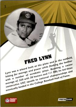 2009 Press Pass Fusion - Bronze #5 Fred Lynn Back