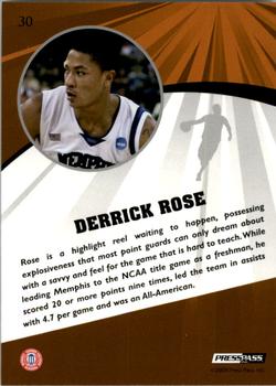 2009 Press Pass Fusion - Bronze #30 Derrick Rose Back