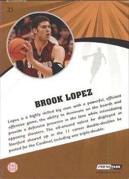 2009 Press Pass Fusion - Gold #25 Brook Lopez Back