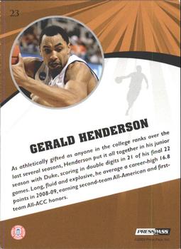 2009 Press Pass Fusion - Green #23 Gerald Henderson Back