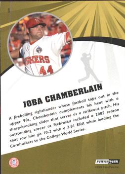 2009 Press Pass Fusion - Silver #1 Joba Chamberlain Back