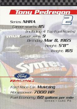 2000 Sports Illustrated for Kids I (Jan-Nov 2000) - Team Ford Racing #6 Tony Pedregon Back