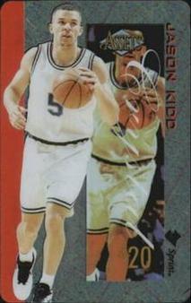 1996 Classic Assets - Crystal Phone Cards $20 #8 Jason Kidd Front