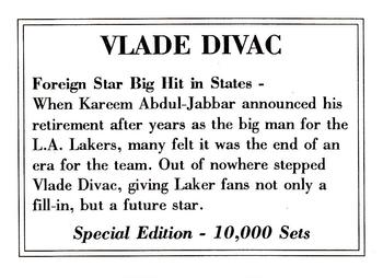 1990 Sports Scoops (unlicensed) #NNO Vlade Divac Back