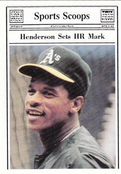 1990 Sports Scoops (unlicensed) #NNO Rickey Henderson Front