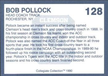 1990 Collegiate Collection Clemson Tigers #128 Bob Pollock Back