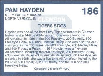 1990 Collegiate Collection Clemson Tigers #186 Pam Hayden Back