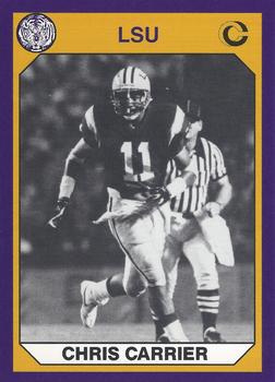 1990 Collegiate Collection LSU Tigers #16 Chris Carrier Front