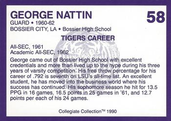 1990 Collegiate Collection LSU Tigers #58 George Nattin Back