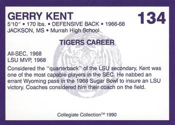 1990 Collegiate Collection LSU Tigers #134 Gerry Kent Back