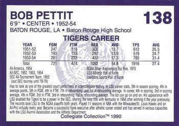 1990 Collegiate Collection LSU Tigers #138 Bob Pettit Back